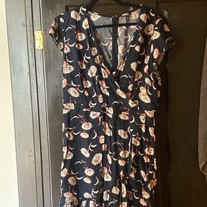 Floral J. Crew mercantile ‘wrap’ dress